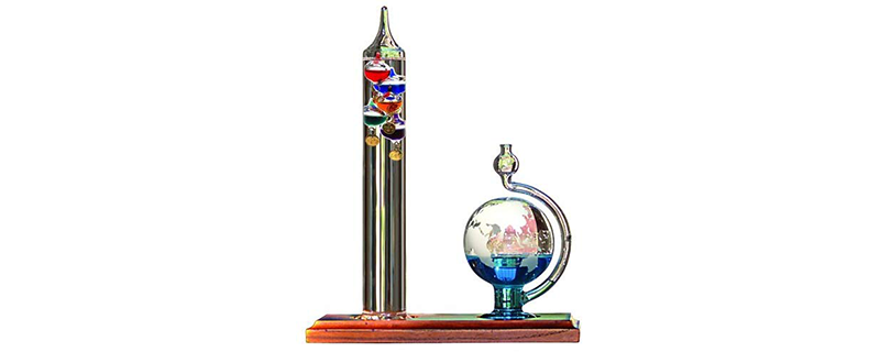AcuRite 00795A2 Galileo Thermometer with Glass Globe Barometer