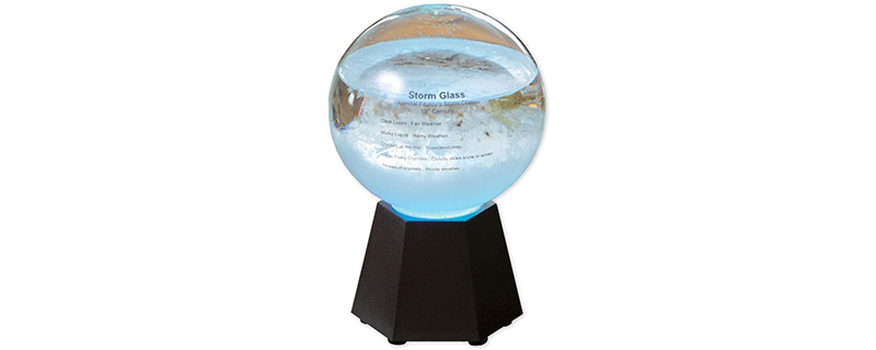 Bits and Pieces - LED Light-Up Color Changing Admiral Fitzroy Storm Glass Weather Instrument